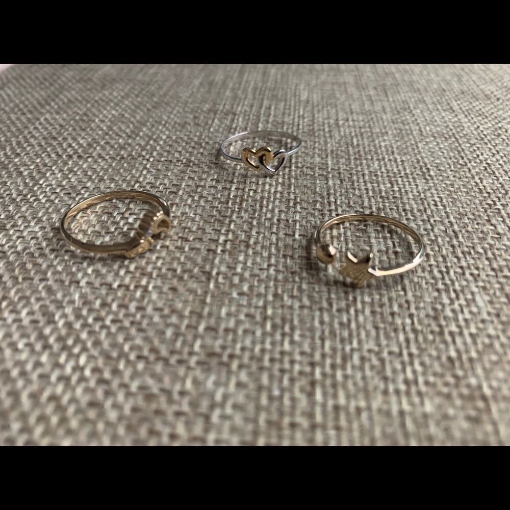 Double Heart Ring 14k Solid Goldperfectgift - image 7